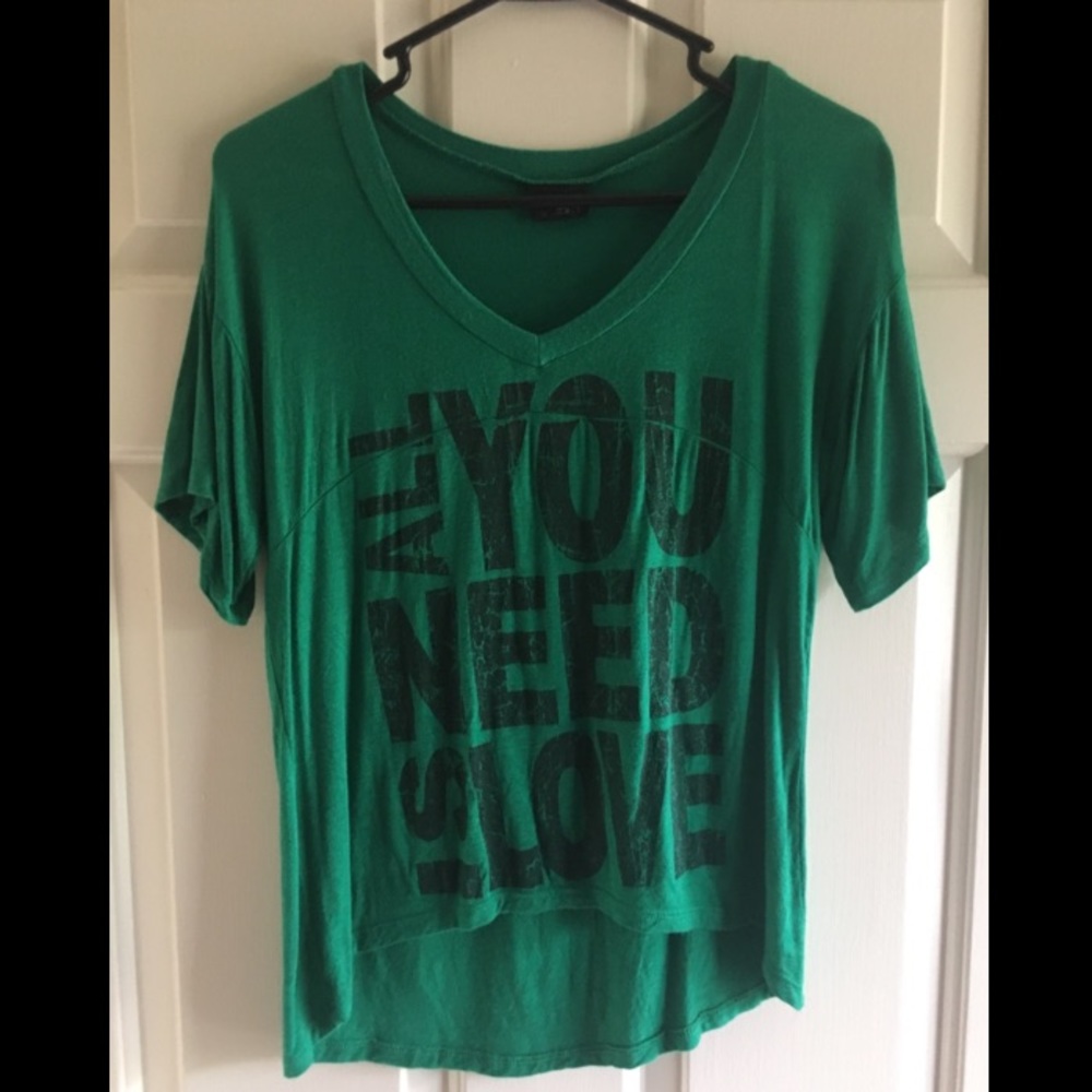 Daytrip Green All You Need Is Love Tee